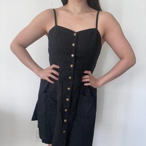 Black Button-Down Dress